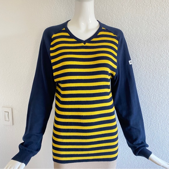 Dolce & Gabbana striped v neck sweater